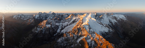 La Meije Glacier Mountain Aerial Massif des EÌcrins Alps France photo
