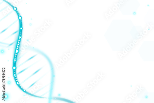 Valokuva DNA biotechnology science background vector in blue futuristic style with blank
