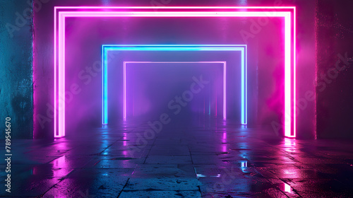 Futuristic Sci Fi Elegant Modern Neon Glowing © shobakhul