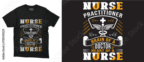 Nurse the man the myth the legend Typography Nursing T-shirt-Design Template