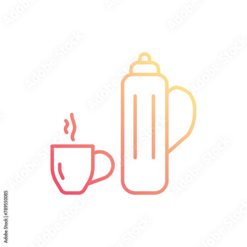 Themos icon design with white background stock illustration