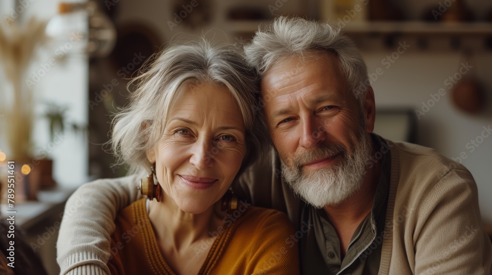 Portrait of a loving elderly couple Portrait of a loving elderly couple