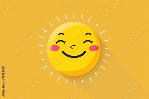 optimistic smiling face symbolizing mental health positive thinking and emotional support concept illustration
