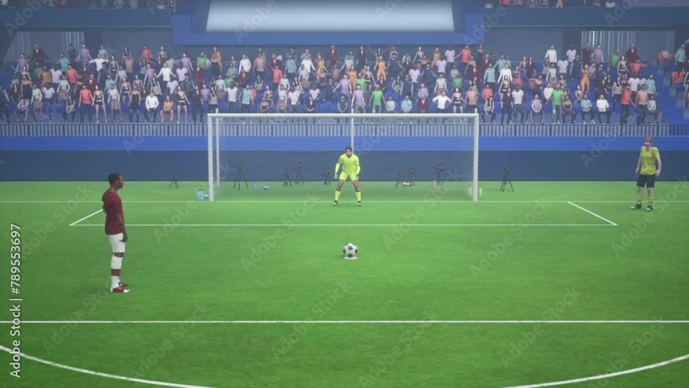 Winning the penalty shootout challenge in a virtual sport simulator game. Winning the match of a new digital sports simulator. Scoring a goal to win an online sports simulator match. Winning the penalty shootout challenge in a virtual sport simulator game. Winning the match of a new digital sports simulator. Scoring a goal to win an online sports simulator match.