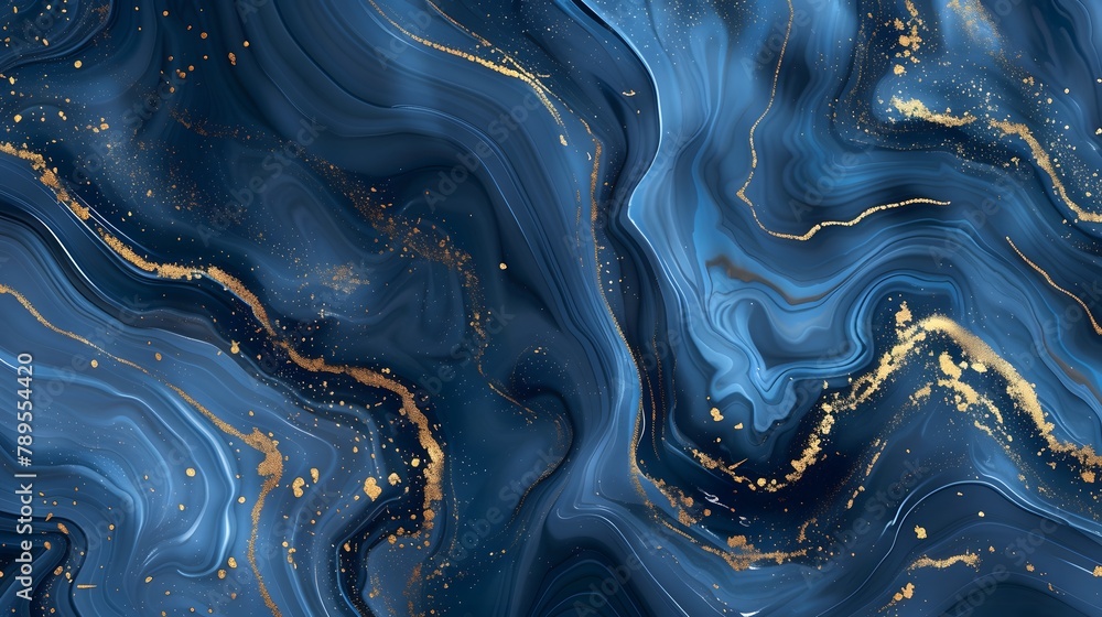 Abstract exclusive blue paint with a hint of gold wallpaper. Detailed stroke of paint. Abstract exclusive blue paint with a hint of gold wallpaper. Detailed stroke of paint.
