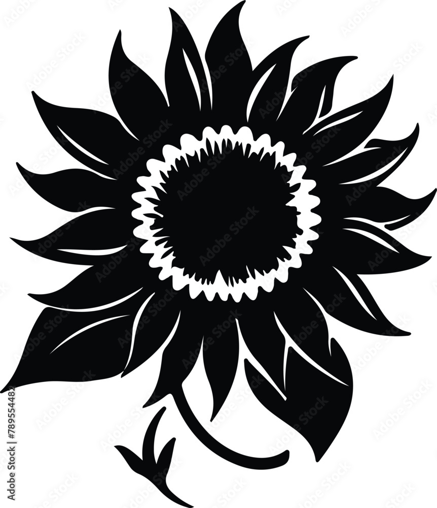 sunflower silhouette sunflower silhouette