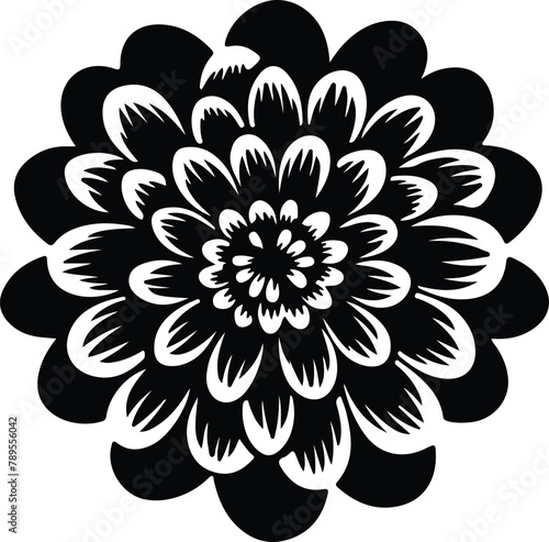 zinnia silhouette