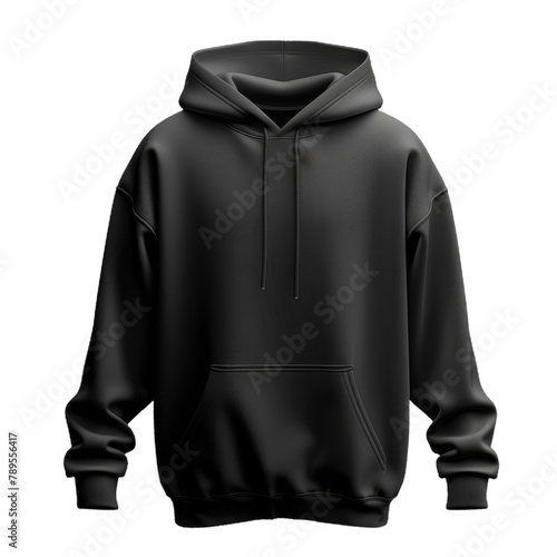 Black hoody isolated with no background