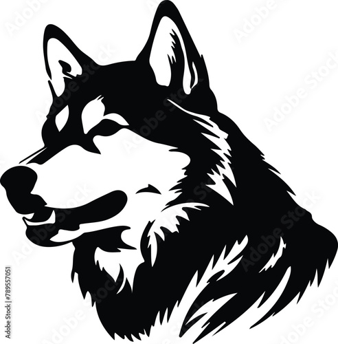 Alaskan Malamute silhouette