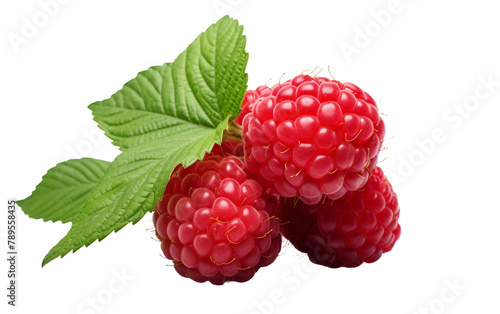 Raspberry on Clear Background