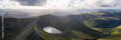Helvellyn and striding edge Aerial Lake District photo