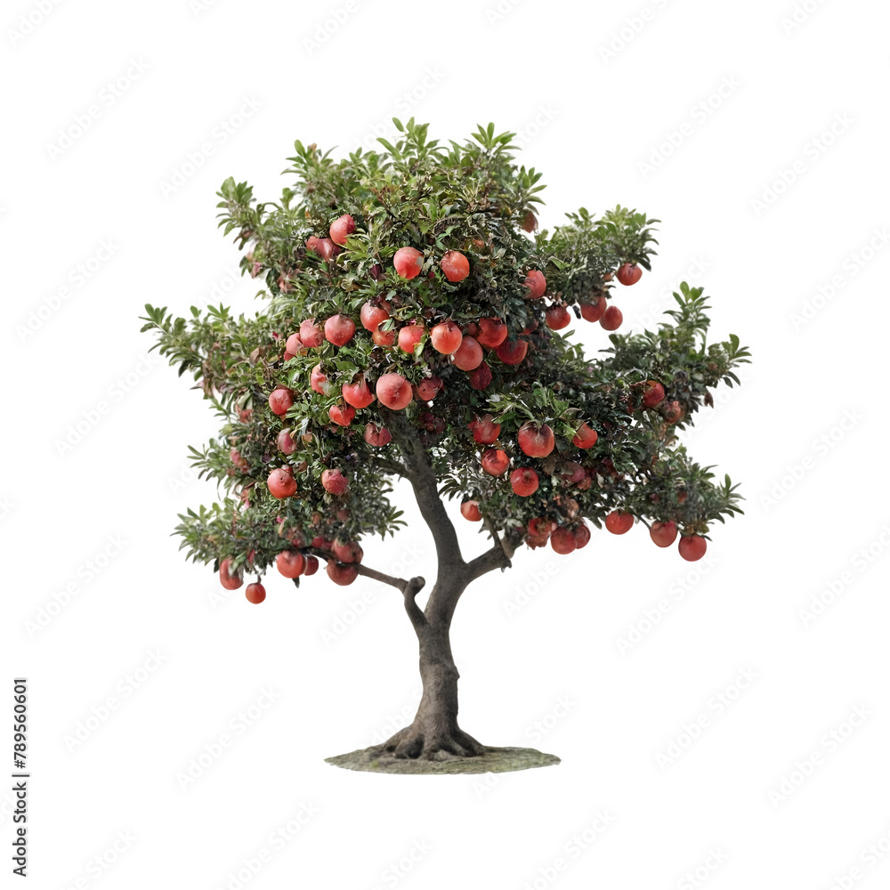 Isolated Plum Tree on a transparent background, PNG format