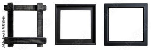 metal or stone square frame for photo or picture with no background