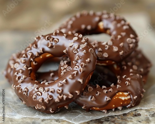 Chocolatecovered pretzels photo