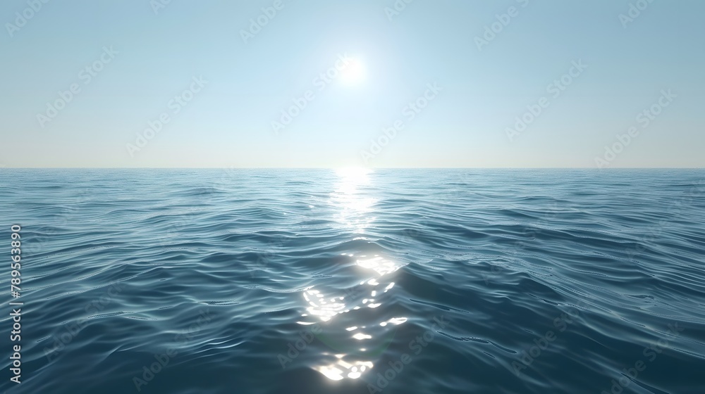 Fototapeta premium Calm sea water surface during day light.