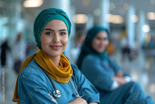 Muslim surgeon nurse,woman