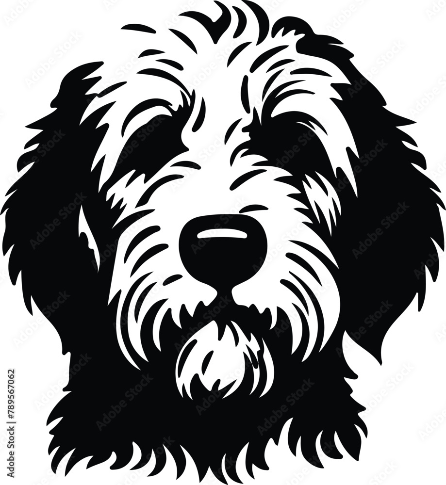 Fototapeta premium Goldendoodle silhouette