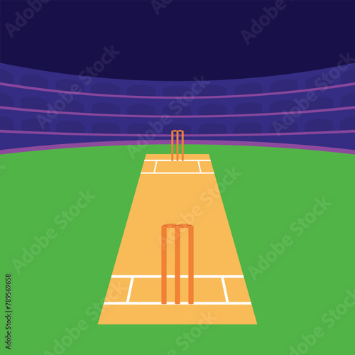  Cricket stadium illustration vector Cricket Pitch Icons Vector Cricket Sports