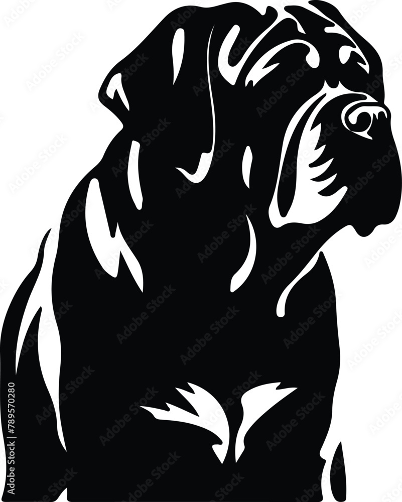Mastiff silhouette Mastiff silhouette