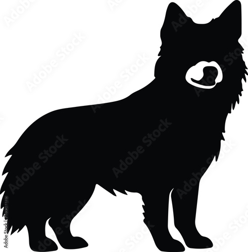 Norwegian Buhund silhouette photo