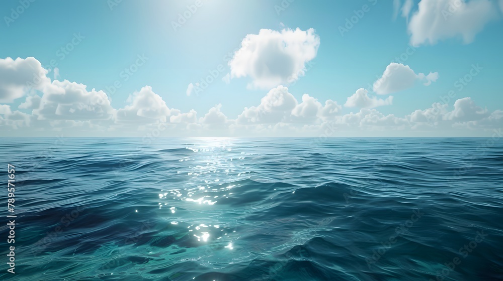 Fototapeta premium Calm sea water surface during day light.