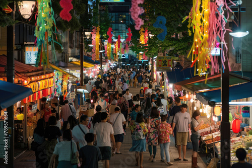 A bustling street during the Tanabata festival © Veniamin Kraskov