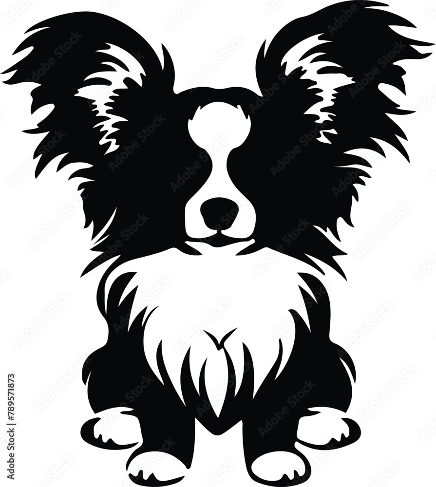 Obraz premium Papillon silhouette