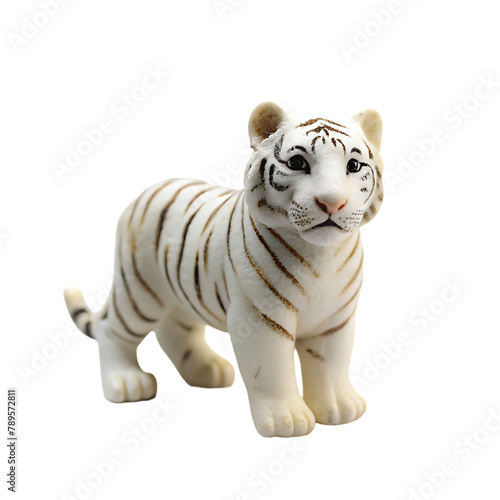 White tiger cub 3d render © msroster