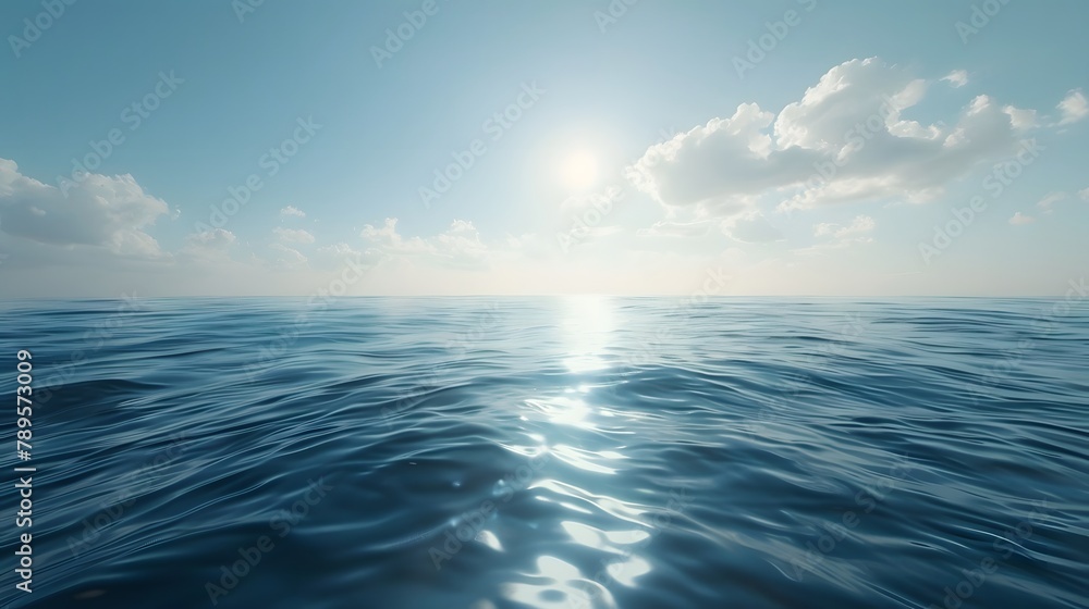 Obraz premium Calm sea water surface during day light.
