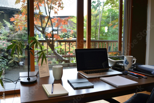 A well-organized home office setup