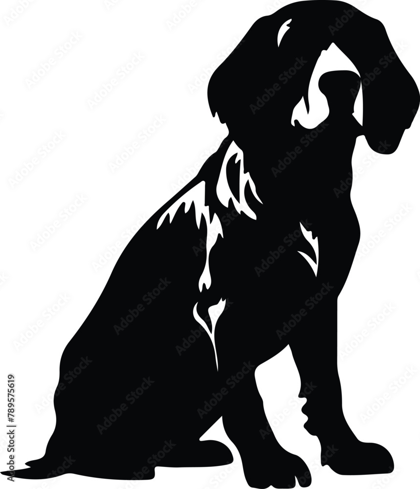 Small Munsterlander Pointer silhouette Small Munsterlander Pointer silhouette