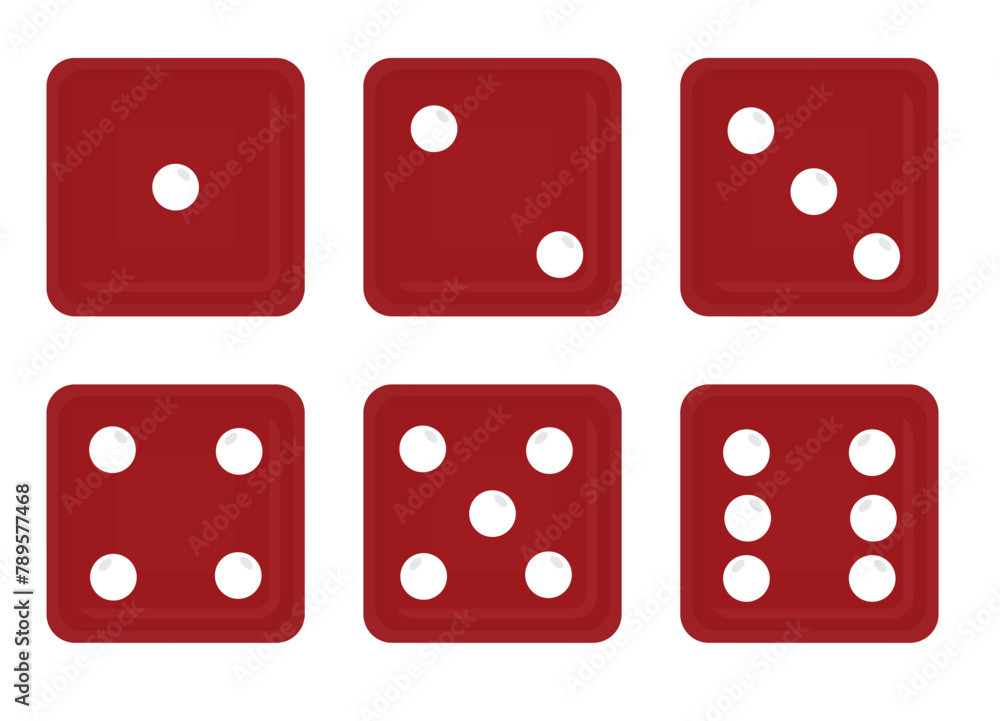 All dices numbers. vector illustration All dices numbers. vector illustration