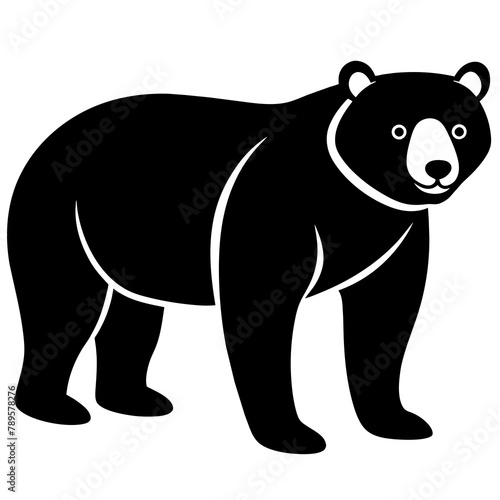 bear silhouette vector illustration