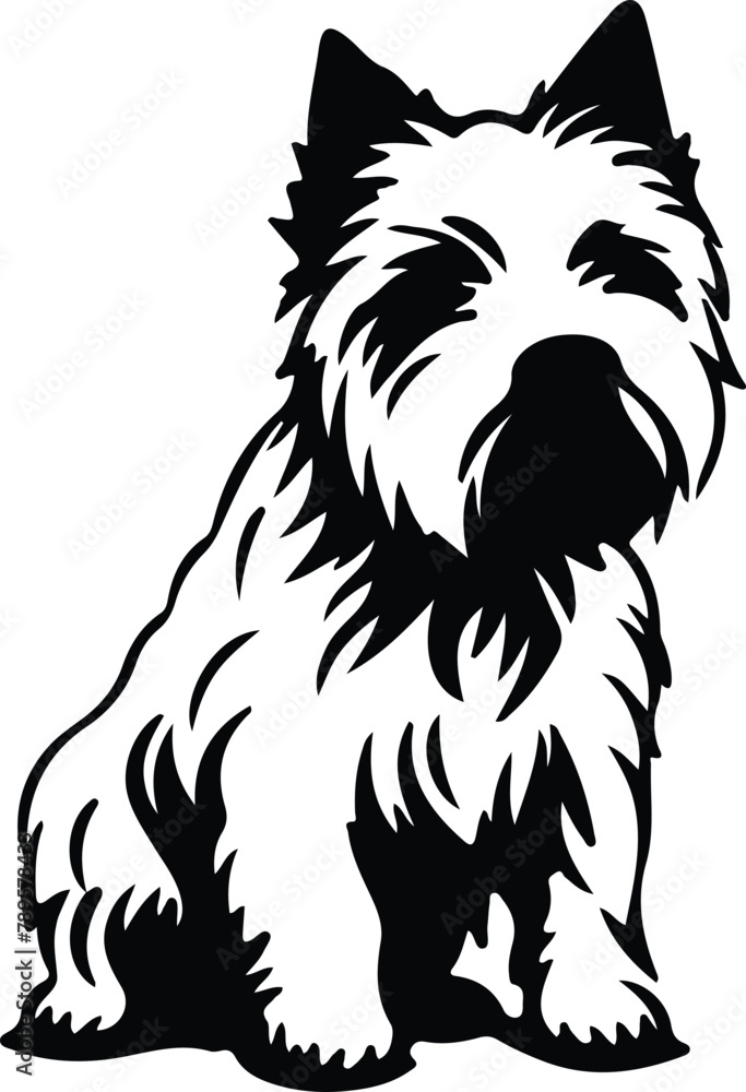 Obraz premium West Highland White Terrier silhouette