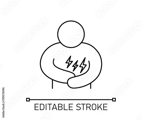 Stomach Pain Icon Indigestion icon illustration