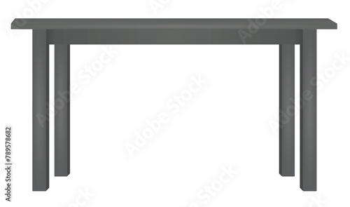Grey home table. vector illustration