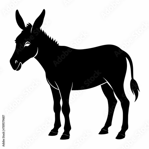 donkey silhouette vector illustration