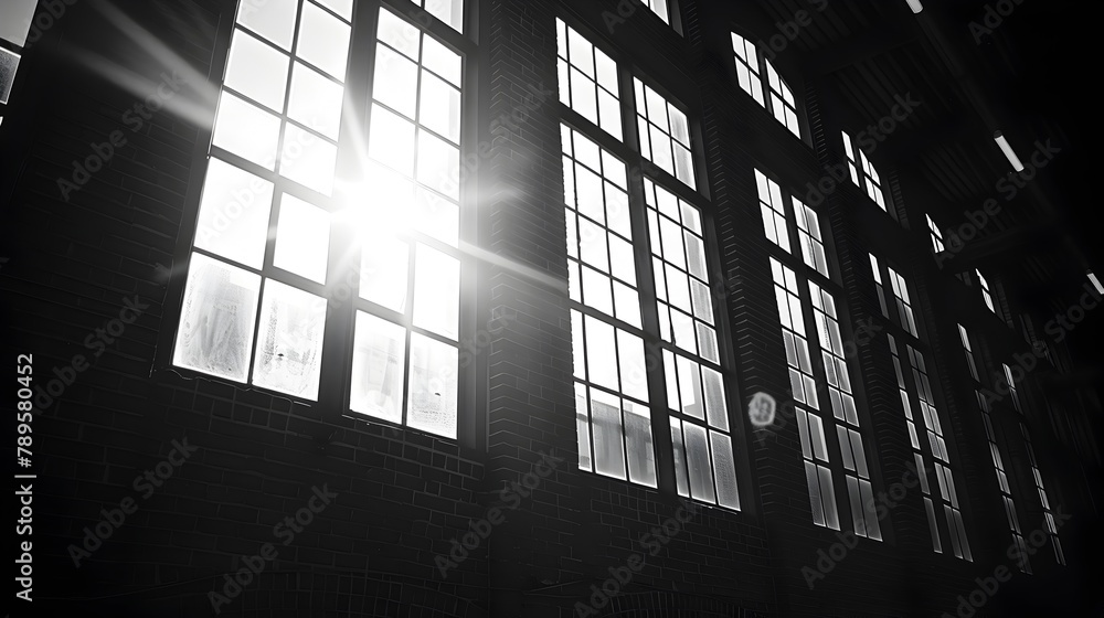Expansive Architectural Windows Flooding a Late Afternoon Studio with Dramatic Sunlight Expansive Architectural Windows Flooding a Late Afternoon Studio with Dramatic Sunlight