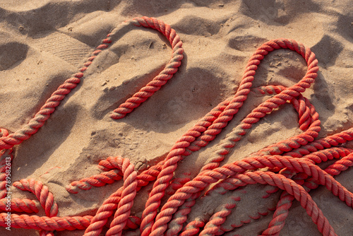 Red rope on the beach, Algarve