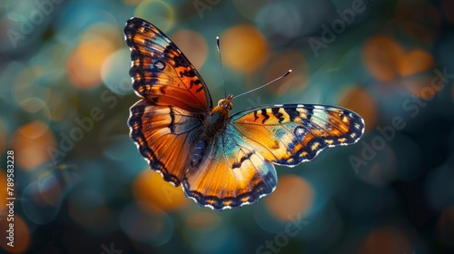 Butterfly Wings: A mesmerizing photo of a butterfly in mid-flight, captured with its wings in motion