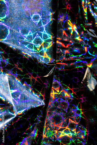 Vibrant Holographic Abstract Shiny Dancefloor Sci-fi Background