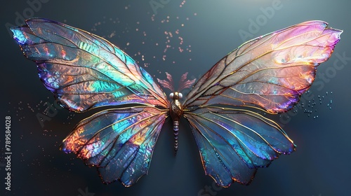 Fairy Wings: A photo of fairy wings with a holographic sheen, © MAY