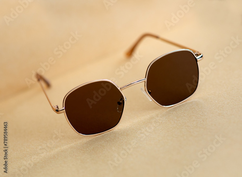 Sunglasses on a light background