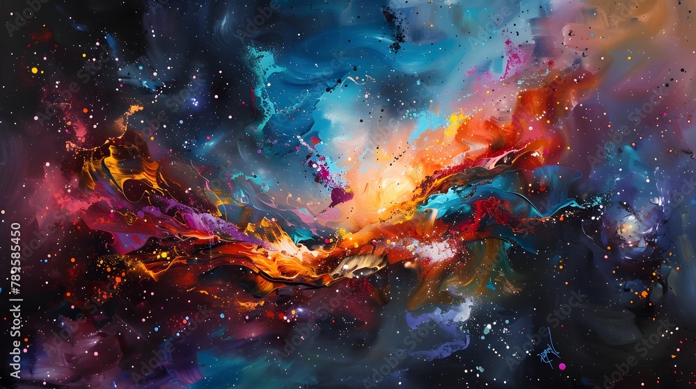 Colorful abstract universe wallpaper.