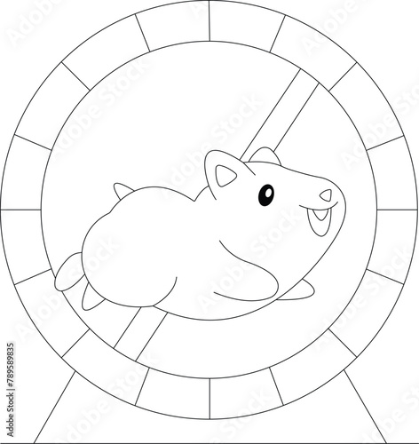 Hamster coloring pages for KDP (ID: 789589835)