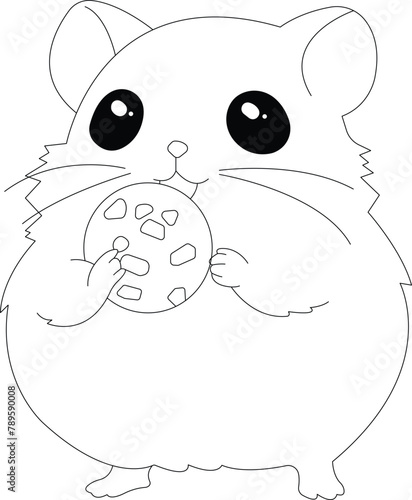 Hamster coloring pages for KDP (ID: 789590008)