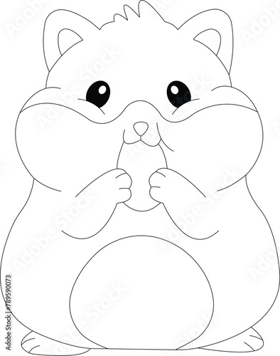 Hamster coloring pages for KDP (ID: 789590073)