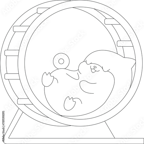 Hamster coloring pages for KDP (ID: 789590095)