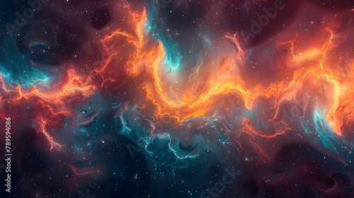 Colorful abstract universe wallpaper.