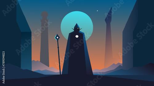 "The Watcher in the Shadows": A silent sentinel standing vigil over the realms of darkness, their eyes gleaming with the wisdom of ages past.
